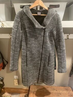 McKinley Hooded Knit Coat - black